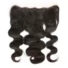 Braziliaanse Body Wave Virgin Hair 3 Bundels met Free Part Frontale 100% Onverwerkte 8a Braziliaanse Body Wave Menselijk Haar met 13 * 4 Kant frontaal