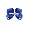 4 juli meisjes haar bogen haar clip vlag linten haaraccessoires 3.5 inch Independence Day American National Barrettes