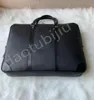 Men Shoulder PORTE-DOCUMENTS VOYAGE BAG Black Brown Leather Business shoulder bag Business totehandbag Men Laptop Bag