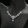 Modèles explosifs de la mariée zircon collier boucles d'oreilles ensemble de bijoux de mariage/accessoires de robe en deux pièces/dans le magasin pour choisir plus de styles