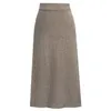 S-6XL女性の服秋の高さの洗練されたスカートのファッション半分の長さのオープンフォークパッケージ腰スカート冬の女性ミッドロングスカートYP219