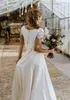2020 billigt varmt sälja två bitar sommar bohemiska bröllopsklänningar en linje spets topp hög låg chiffong kjol gardem boho brudklänningar plus storlek
