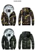 Mens antumn inverno esporte treino homens camuflagem sportwear jaquetas grossas de alta qualidade mens roupas casuais tz34