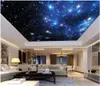 Personalizado Grande foto 3D papel de parede 3d murais de teto papel de parede universo Fantasia céu estrelado zenith teto mural pintura decorativa