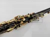 Yanagisawa S-992 Saxophone soprano droite Noir Cuivre Bb instrument de musique promotion professionnelle avec Embouchure. Roseau