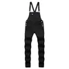 Jeans masculinos Hip Hop Moda Rasgado Jumpsuits Hi Street Aflige Aflige Denim Bib Macacões para Homem Suspender Calças Tamanho S-XXXL1