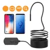 Caméra d'inspection semi-rigide 1080P super longue de 15 m de long, endoscope sans fil HD WiFi 2 MP avec mise au point zoomable et batterie 1800 mAh PQ301