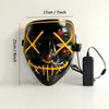 LED Işık Up Cadılar Bayramı Maskesi Glow Karanlık Korkunç Kafatası Yüz Maskesi Masquerade Maske Festivali Parti Cosplay Kostüm Cadılar Bayramı Hediye VT0380