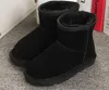Gorąca sprzedaż-dziecko luksusowy projektant kobiet buty zimowe śniegowce kostki klęczeć krótka kokarda futro czarny kasztan szary moda damska dziewczyna buty sneaker