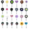 2019 28 inches Retractable Badge Reels Reel Clip Nurse Teacher Company Staff Office ID Name Badge Holder with Belt Clip