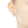 Boucles d'oreilles créoles en forme de cœur étincelant en argent sterling 925 pour bijoux de fête de mariage Pandora pour femmes hommes cadeau de petite amie CZ diamant boucle d'oreille HIP HOP avec boîte d'origine