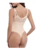 Donna Body Shaper Vita Trainer Sexy Senza cuciture Strappy Bustier Shapewear Body Corsetto Taglie forti Tute Pizzo Butt lifte LJJA3108