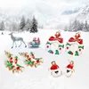 Modisches, hochwertiges Weihnachtsbaum-Schneeflocken-Ohrring-Set, Weihnachts-Hirsch-Ohrring-Set, Valentinstag, Urlaub, Geschenke, 6 Paar, viel HJ237