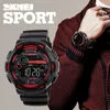 Big Skmei Dial LED Display Multi Time Zone 5 ATM Waterproof Sport Digital Chrono Tactical Watch Man 1243