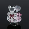 50pcs/lot I love u happy birthday Led Crystal Bear Nipple Baptism Christening Baby Shower Favors For Guest F052901