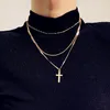 Böhmische Perlenketten für Damen, Vintage-Choker, mehrschichtig, Kreuz-Halskette, Colares-Party-Schmuck