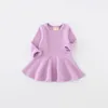 2019-Babywinterkleid der langen Hülse Neugeborenen Kleider Kind Geburtstag Outfits 6 Monate Babykleid für neugeborene Mädchen