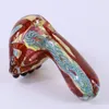 Amazing glass pipe skillful Hookahs manufacture beautifull design 80g spoon smoking pipes 3.5inch