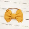 Mignon grand arc hairband de bébés filles pour les enfants en bas âge élastique bandeau à nœud nylon turban têtes enveloppe les accessoires de cheveux à nœuds arc