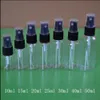 100 pcs Free Shipping 10 30 50 60 100 ml Clear Transparent Spray Bottles Black sprayer Perfume Parfume Cosmetic