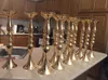 Goldblumen günstiger Verkauf Kerzenhalter Arrangement Ständer für Tischhochzeit Mittelstücke decor0796