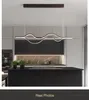 Modern Minimalist Led Aluminum Pendant Light Coffee Finish Pendant Light for Living Room Dining Kitchen Room