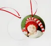 Christmas decoration 30pcs circle heat transfer printing pendant sublimation MDF Festive ornaments