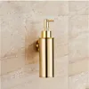 SUS 304 Dispensador de Sabonete para as Mãos Banheiro Shampoo Líquido Garrafa Armazenamento Suporte para Caixa de Montagem na Parede Aço Inoxidável Ouro Cromado Preto229Z