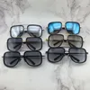 Gafas de sol cuadradas de lujo y vintage, gafas de sol de diseño dorado/marrón con gradiente Sonnenbrile para hombre, gafas nuevas con caja