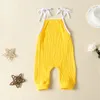 5 Colors Baby solid jumpsuits Clothing Toddler Girls and Boys Suspender rompers Infant Sling Romper Boutique Baby Climbing Clothes M2101