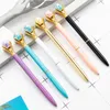 Candy Color Ball Metal Ballpoint Pennor Black Ink Pen Business Office Wedding Lovers Hotel School Supplies