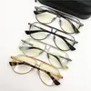 Brand Designer Optical Glasses Frame Men Women Big Eyeglasses Frames Fashion Metal Spectacle Frames Retro Myopia Eyewear with Original Box