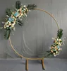 Circle Wedding Arch Bakgrund smides järnhylla Dekorativa rekvisita DIY ROUND Party Bakgrundshyllblomma med Framer3589052