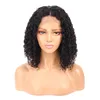 Court Bouclés Bob Brésilien Avant de Lacet Perruques de Cheveux Humains Sans Colle 360 Pleine Dentelle Perruque humaine pour les Femmes Noires (10 pouces, 150% de densité