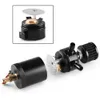 Car Aluminum Reservoir Oil Catch Can Tank 2-Port Baffled Reservoir with Drain Valve Breather Cylinder Filter Kit