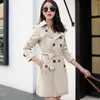 Spring Autumn Long Sleeve Turn-down Collar Women Trench Coat Fashion Medium length Solid color Women Trench Coat AN906