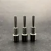 10mm manlig titan tips för NC-kit med 40mm Längd GR2 Titan tips Naglar för glas Bongs DAB Riggar Vattenrör Rökning