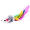 10Pcs Funny Soft Fleece False Mouse Cat Toys Colorful Feather Playing Kitten Toy Random Color4477021