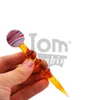 Toppuff Cam Dabber Aracı Kalem Dabber Araçları Yağ Balmumu DAB Aracı Kuvars Banger ile Carb Cap Pyrex Brülör Cam Sigara İçme Su Borusu