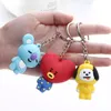 40 PCSset Silicone Kpop Phone portable Keychain Anime 3D Bangtang Car PVC Kids Keychain Key Holder Sac Pendant Charms Fans Fans Gift2993649