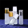 30ml 40ml 50ml 60ml 80ml 100ml Frosted Glass Bottle Empty Cosmetic Container Lotion Spray Pump Bottles Cosmetics Containers Packing Bottles