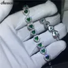 choucong 3 färger hjärta form armband 5a cubic zirconia vitguld fyllda fest bröllop armband för kvinnor lyx jewerly