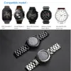 Titta på band metallrem för Gear S3 Frontier Galaxy 46mm Band Smartwatch 22mm rostfritt stålarmband Huawei GT S 3 46256V