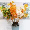 FALSO LONGO LONGO Acer Flower Palmatum (3 hastes/peça) Simulação Maple japonês para casal Home Showcase plantas artificiais decorativas