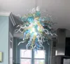 Kunst dekorative Esszimmer mundgeblasene Lampen Kronleuchter LED-Lichtquelle mehrfarbige Glasblume Kronleuchter Beleuchtung