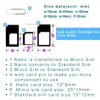 Ny 4 i 1 Noosy Nano Micro SIM Card Converter Adapter Kit Verktyg för Samsung Huawei Xiaomi Universal SIM Card Needle With Retail Box