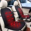 Zwart 12 V Auto Elektrisch Verwarmd Massage Zitkussen Pijn Hals Taille Ontspanning Vibration Massager Pad Auto Volledige Body Massage Seat