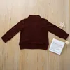 Baby Boy Girl Knitwear Sweater Ins Autumn Long Sleeve Kid Cotton Cardigan Wine Red Black Coat2111107