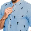 Hawaii Plaj Flamingo Baskı Gömlek 2019 Yeni Düğme Uzun Kollu Chemise Hombre Ince Rahat Sonbahar Keten Gömlek Blusa Masculina