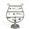 6Style Wine Lyra Glas Sieraden Display Standhouder Oorbel Display Iron Wandframe Ketting Houder Accessoires Base Storage DRO 1PC C172